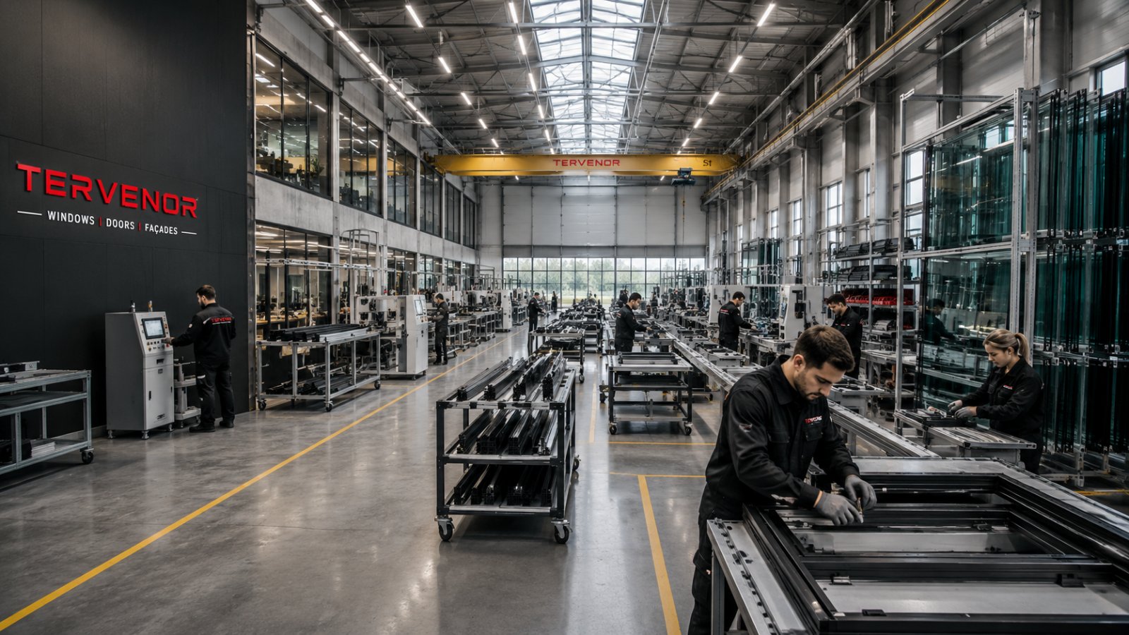 The TERVENOR production hall — engineering, fabrication and quality control under one roof